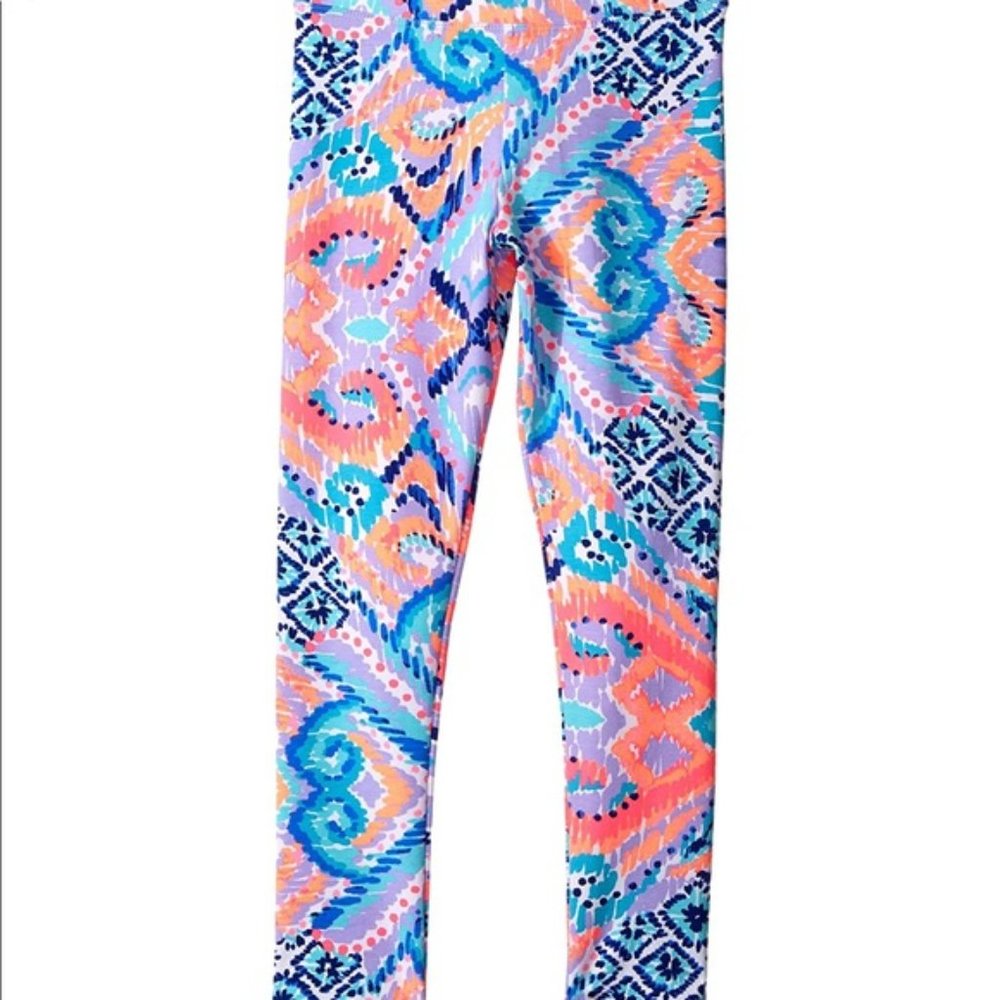 Lilly Pulitzer Girls Maia Leggings XL Solar Opposites